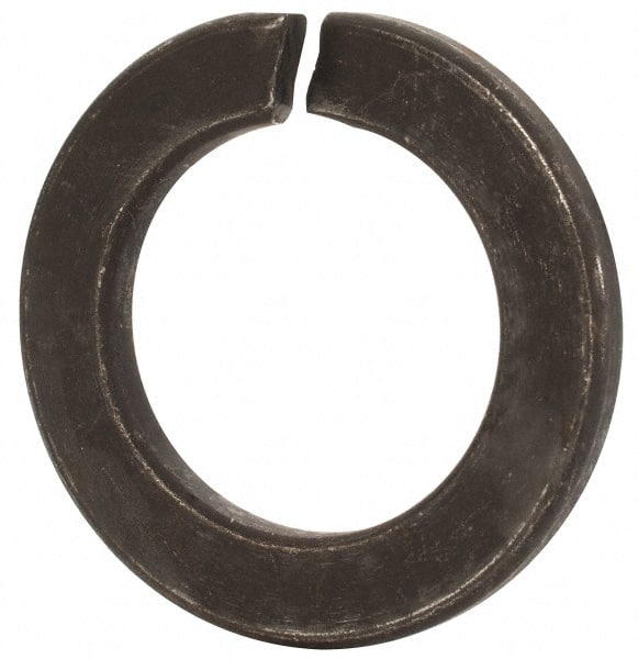 Value Collection - M42, 42.5mm ID, 68.2mm OD, 7mm Thick Split Lock Washer - Grade 8 Spring Steel, Uncoated, 42.5mm Min ID, 43.7mm Max ID - Exact Tooling