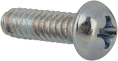 Value Collection - #3-48 UNC, 5/16" Length Under Head Phillips Drive Machine Screw - Round Head, Grade J82 Steel, Zinc-Plated Finish, Without Washer - Exact Tooling