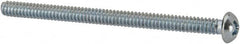Value Collection - #6-32 UNC, 2" Length Under Head Phillips Drive Machine Screw - Round Head, Grade J82 Steel, Zinc-Plated Finish, Without Washer - Exact Tooling