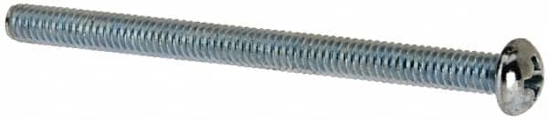 Value Collection - #8-32 UNC, 2-1/4" Length Under Head Phillips Drive Machine Screw - Round Head, Grade J82 Steel, Zinc-Plated Finish, Without Washer - Exact Tooling