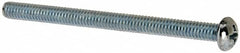 Value Collection - #8-32 UNC, 2-1/4" Length Under Head Phillips Drive Machine Screw - Round Head, Grade J82 Steel, Zinc-Plated Finish, Without Washer - Exact Tooling