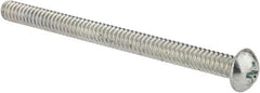 Value Collection - #10-24 UNC, 2-1/2" Length Under Head Phillips Drive Machine Screw - Round Head, Grade J82 Steel, Zinc-Plated Finish, Without Washer - Exact Tooling