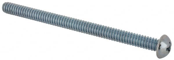 Value Collection - #10-24 UNC, 2-3/4" Length Under Head Phillips Drive Machine Screw - Round Head, Grade J82 Steel, Zinc-Plated Finish, Without Washer - Exact Tooling