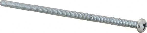 Value Collection - #10-24 UNC, 4-1/2" Length Under Head Phillips Drive Machine Screw - Round Head, Grade J82 Steel, Zinc-Plated Finish, Without Washer - Exact Tooling