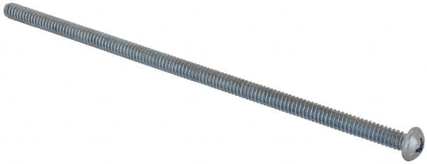 Value Collection - #10-24 UNC, 5" Length Under Head Phillips Drive Machine Screw - Round Head, Grade J82 Steel, Zinc-Plated Finish, Without Washer - Exact Tooling