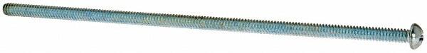 Value Collection - #10-24 UNC, 6" Length Under Head Phillips Drive Machine Screw - Round Head, Grade J82 Steel, Zinc-Plated Finish, Without Washer - Exact Tooling