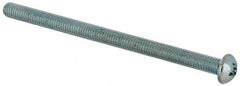Value Collection - #10-32 UNF, 3" Length Under Head Phillips Drive Machine Screw - Round Head, Grade J82 Steel, Zinc-Plated Finish, Without Washer - Exact Tooling