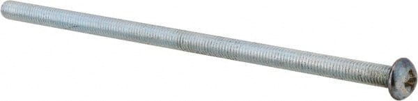 Value Collection - #10-32 UNF, 4-1/2" Length Under Head Phillips Drive Machine Screw - Round Head, Grade J82 Steel, Zinc-Plated Finish, Without Washer - Exact Tooling
