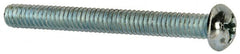 Value Collection - #12-24 UNC, 2" Length Under Head Phillips Drive Machine Screw - Round Head, Grade J82 Steel, Zinc-Plated Finish, Without Washer - Exact Tooling