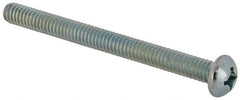 Value Collection - #12-24 UNC, 2-1/2" Length Under Head Phillips Drive Machine Screw - Round Head, Grade J82 Steel, Zinc-Plated Finish, Without Washer - Exact Tooling