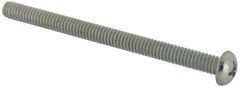 Value Collection - 1/4-20 UNC, 3-1/2" Length Under Head Phillips Drive Machine Screw - Round Head, Grade J82 Steel, Zinc-Plated Finish, Without Washer - Exact Tooling