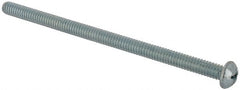 Value Collection - 1/4-20 UNC, 4-1/2" Length Under Head Phillips Drive Machine Screw - Round Head, Grade J82 Steel, Zinc-Plated Finish, Without Washer - Exact Tooling