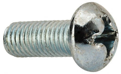 Value Collection - 1/4-28 UNF, 5/8" Length Under Head Phillips Drive Machine Screw - Round Head, Grade J82 Steel, Zinc-Plated Finish, Without Washer - Exact Tooling