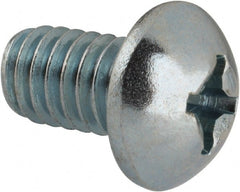 Value Collection - 5/16-18 UNC, 1/2" Length Under Head Phillips Drive Machine Screw - Round Head, Grade J82 Steel, Zinc-Plated Finish, Without Washer - Exact Tooling