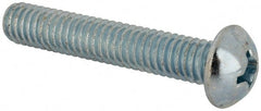Value Collection - 5/16-18 UNC, 1-3/4" Length Under Head Phillips Drive Machine Screw - Round Head, Grade J82 Steel, Zinc-Plated Finish, Without Washer - Exact Tooling