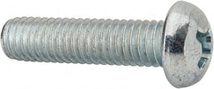 Value Collection - 3/8-16 UNC, 1-1/2" Length Under Head Phillips Drive Machine Screw - Round Head, Grade J82 Steel, Zinc-Plated Finish, Without Washer - Exact Tooling