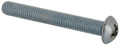 Value Collection - 3/8-16 UNC, 3" Length Under Head Phillips Drive Machine Screw - Round Head, Grade J82 Steel, Zinc-Plated Finish, Without Washer - Exact Tooling