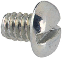 Value Collection - #2-56 UNC, 1/8" Length Under Head Slotted Drive Machine Screw - Pan Head, Grade J82 Steel, Zinc-Plated Finish, Without Washer - Exact Tooling