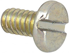 Value Collection - #3-48 UNC, 3/16" Length Under Head Slotted Drive Machine Screw - Pan Head, Grade J82 Steel, Zinc-Plated Finish, Without Washer - Exact Tooling