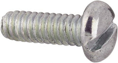 Value Collection - #3-48 UNC, 5/16" Length Under Head Slotted Drive Machine Screw - Pan Head, Grade J82 Steel, Zinc-Plated Finish, Without Washer - Exact Tooling