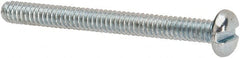 Value Collection - #3-48 UNC, 1" Length Under Head Slotted Drive Machine Screw - Pan Head, Grade J82 Steel, Zinc-Plated Finish, Without Washer - Exact Tooling