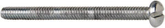 Value Collection - #4-40 UNC, 1-1/2" Length Under Head Slotted Drive Machine Screw - Pan Head, Grade J82 Steel, Zinc-Plated Finish, Without Washer - Exact Tooling