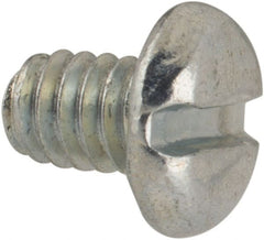 Value Collection - #5-40 UNC, 3/16" Length Under Head Slotted Drive Machine Screw - Pan Head, Grade J82 Steel, Zinc-Plated Finish, Without Washer - Exact Tooling