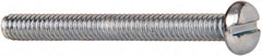 Value Collection - #5-40 UNC, 1-1/4" Length Under Head Slotted Drive Machine Screw - Pan Head, Grade J82 Steel, Zinc-Plated Finish, Without Washer - Exact Tooling