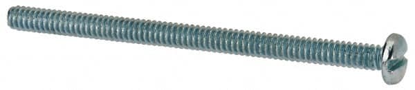 Value Collection - #6-32 UNC, 2-1/4" Length Under Head Slotted Drive Machine Screw - Pan Head, Grade J82 Steel, Zinc-Plated Finish, Without Washer - Exact Tooling