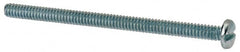 Value Collection - #6-32 UNC, 2-1/4" Length Under Head Slotted Drive Machine Screw - Pan Head, Grade J82 Steel, Zinc-Plated Finish, Without Washer - Exact Tooling