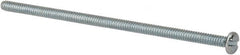 Value Collection - #6-32 UNC, 3-1/4" Length Under Head Slotted Drive Machine Screw - Pan Head, Grade J82 Steel, Zinc-Plated Finish, Without Washer - Exact Tooling