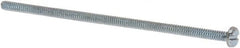Value Collection - #6-32 UNC, 3-1/2" Length Under Head Slotted Drive Machine Screw - Pan Head, Grade J82 Steel, Zinc-Plated Finish, Without Washer - Exact Tooling