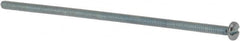 Value Collection - #6-32 UNC, 4" Length Under Head Slotted Drive Machine Screw - Pan Head, Grade J82 Steel, Zinc-Plated Finish, Without Washer - Exact Tooling