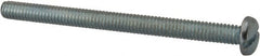Value Collection - #8-32 UNC, 2-1/4" Length Under Head Slotted Drive Machine Screw - Pan Head, Grade J82 Steel, Zinc-Plated Finish, Without Washer - Exact Tooling