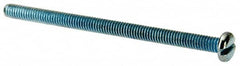 Value Collection - #8-32 UNC, 2-3/4" Length Under Head Slotted Drive Machine Screw - Pan Head, Grade J82 Steel, Zinc-Plated Finish, Without Washer - Exact Tooling