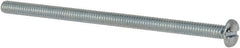 Value Collection - #8-32 UNC, 3" Length Under Head Slotted Drive Machine Screw - Pan Head, Grade J82 Steel, Zinc-Plated Finish, Without Washer - Exact Tooling