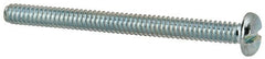Value Collection - #10-24 UNC, 2-1/4" Length Under Head Slotted Drive Machine Screw - Pan Head, Grade J82 Steel, Zinc-Plated Finish, Without Washer - Exact Tooling