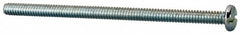 Value Collection - #10-24 UNC, 3-1/2" Length Under Head Slotted Drive Machine Screw - Pan Head, Grade J82 Steel, Zinc-Plated Finish, Without Washer - Exact Tooling
