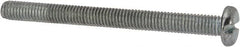 Value Collection - #10-32 UNF, 2-1/4" Length Under Head Slotted Drive Machine Screw - Pan Head, Grade J82 Steel, Zinc-Plated Finish, Without Washer - Exact Tooling