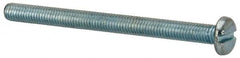 Value Collection - #10-32 UNF, 2-1/2" Length Under Head Slotted Drive Machine Screw - Pan Head, Grade J82 Steel, Zinc-Plated Finish, Without Washer - Exact Tooling