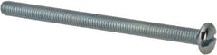 Value Collection - #10-32 UNF, 2-3/4" Length Under Head Slotted Drive Machine Screw - Pan Head, Grade J82 Steel, Zinc-Plated Finish, Without Washer - Exact Tooling