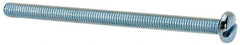 Value Collection - #10-32 UNF, 3" Length Under Head Slotted Drive Machine Screw - Pan Head, Grade J82 Steel, Zinc-Plated Finish, Without Washer - Exact Tooling