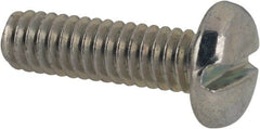 Value Collection - #12-24 UNC, 3/4" Length Under Head Slotted Drive Machine Screw - Pan Head, Grade J82 Steel, Zinc-Plated Finish, Without Washer - Exact Tooling