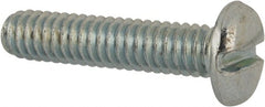Value Collection - #12-24 UNC, 1" Length Under Head Slotted Drive Machine Screw - Pan Head, Grade J82 Steel, Zinc-Plated Finish, Without Washer - Exact Tooling