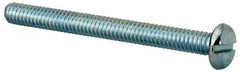 Value Collection - 1/4-20 UNC, 2-3/4" Length Under Head Slotted Drive Machine Screw - Pan Head, Grade J82 Steel, Zinc-Plated Finish, Without Washer - Exact Tooling