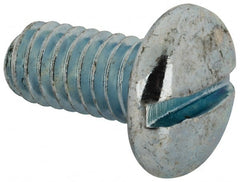 Value Collection - 5/16-18 UNC, 5/8" Length Under Head Slotted Drive Machine Screw - Pan Head, Grade J82 Steel, Zinc-Plated Finish, Without Washer - Exact Tooling