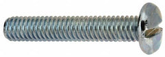 Value Collection - 5/16-18 UNC, 1-3/4" Length Under Head Slotted Drive Machine Screw - Pan Head, Grade J82 Steel, Zinc-Plated Finish, Without Washer - Exact Tooling
