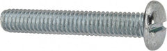 Value Collection - 5/16-18 UNC, 2" Length Under Head Slotted Drive Machine Screw - Pan Head, Grade J82 Steel, Zinc-Plated Finish, Without Washer - Exact Tooling