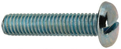 Value Collection - 3/8-16 UNC, 1-3/4" Length Under Head Slotted Drive Machine Screw - Pan Head, Grade J82 Steel, Zinc-Plated Finish, Without Washer - Exact Tooling
