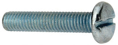 Value Collection - 3/8-16 UNC, 2" Length Under Head Slotted Drive Machine Screw - Pan Head, Grade J82 Steel, Zinc-Plated Finish, Without Washer - Exact Tooling